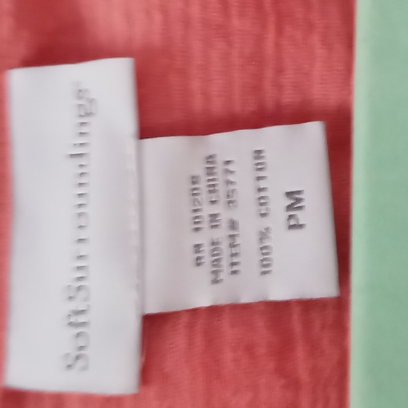 Soft Surroundings coral colored top - Picture 6 of 6